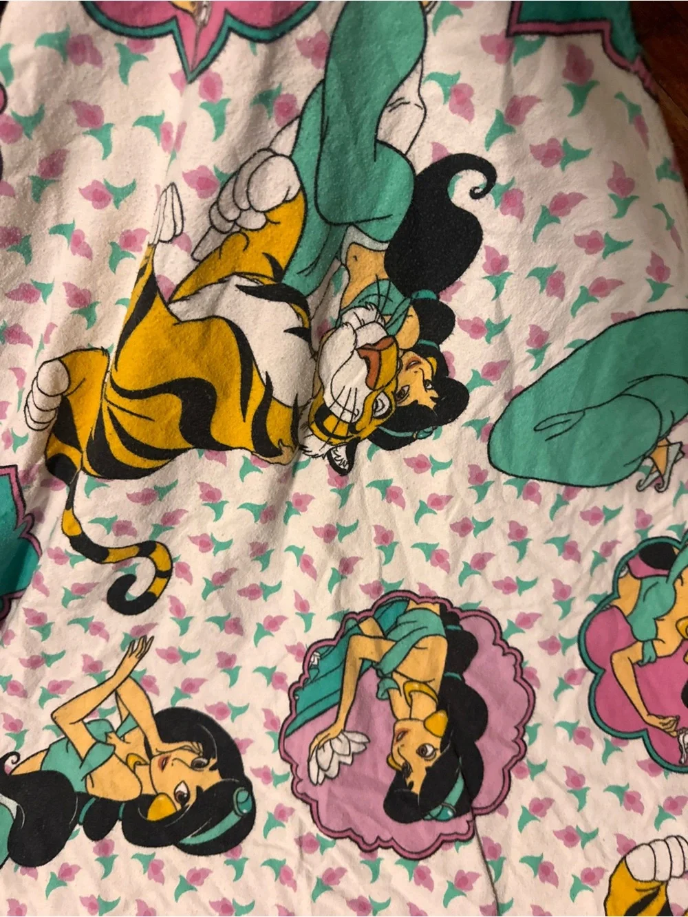 Vintage Top sheet Disney Twin jasmine Aladdin